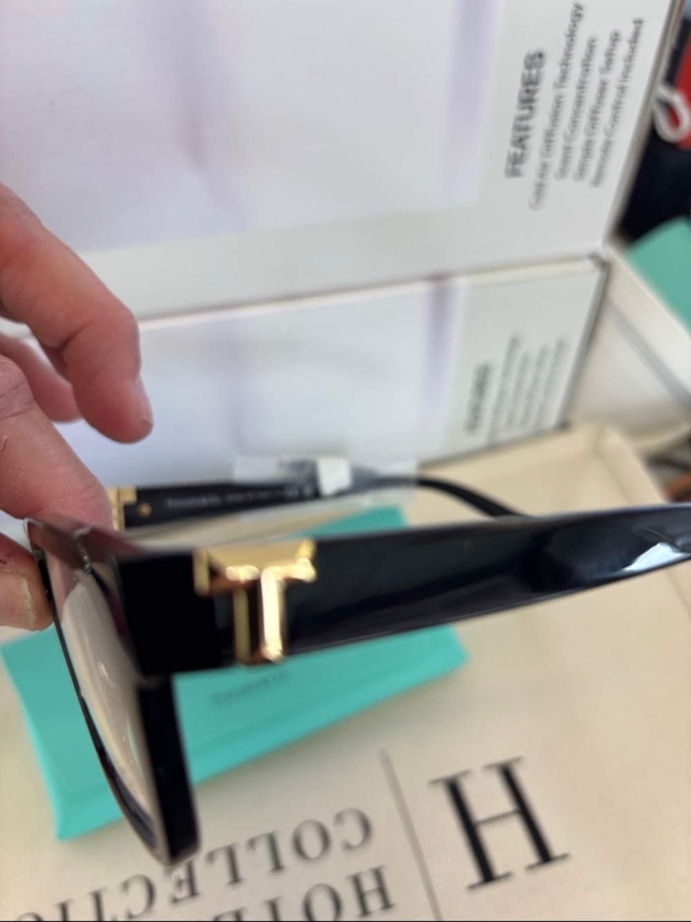 Tiffany & Co. RX Black Frame Glasses with Tiffany Blue Case - Picture 7 of 8